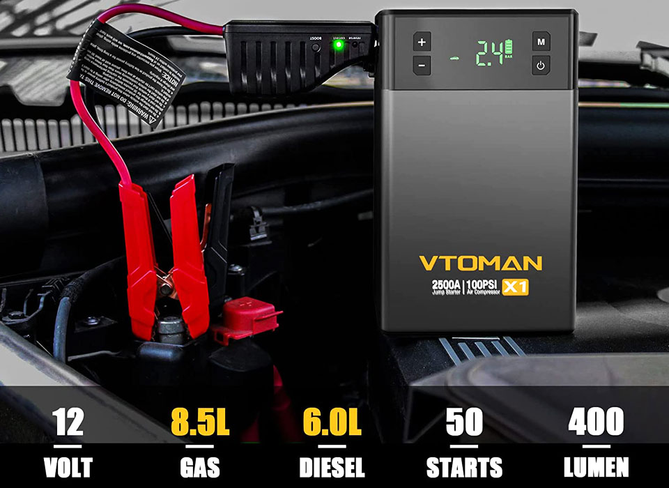 VTOMAN X1 Jump Starter With Air Compressor