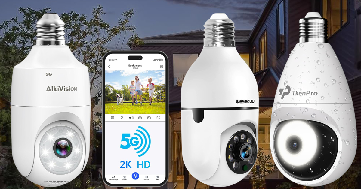 Wireless Light Bulb Security Cameras