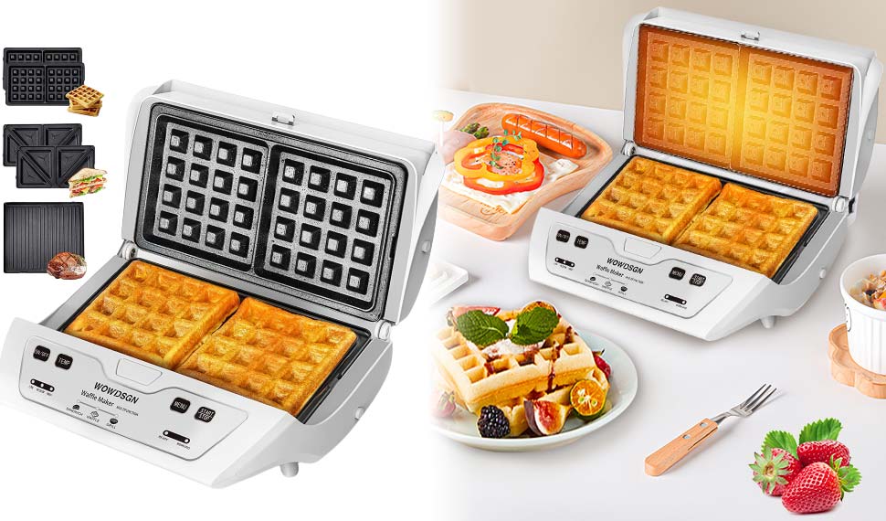 WOWDSGN Waffle & Sandwich Maker & Panini Press